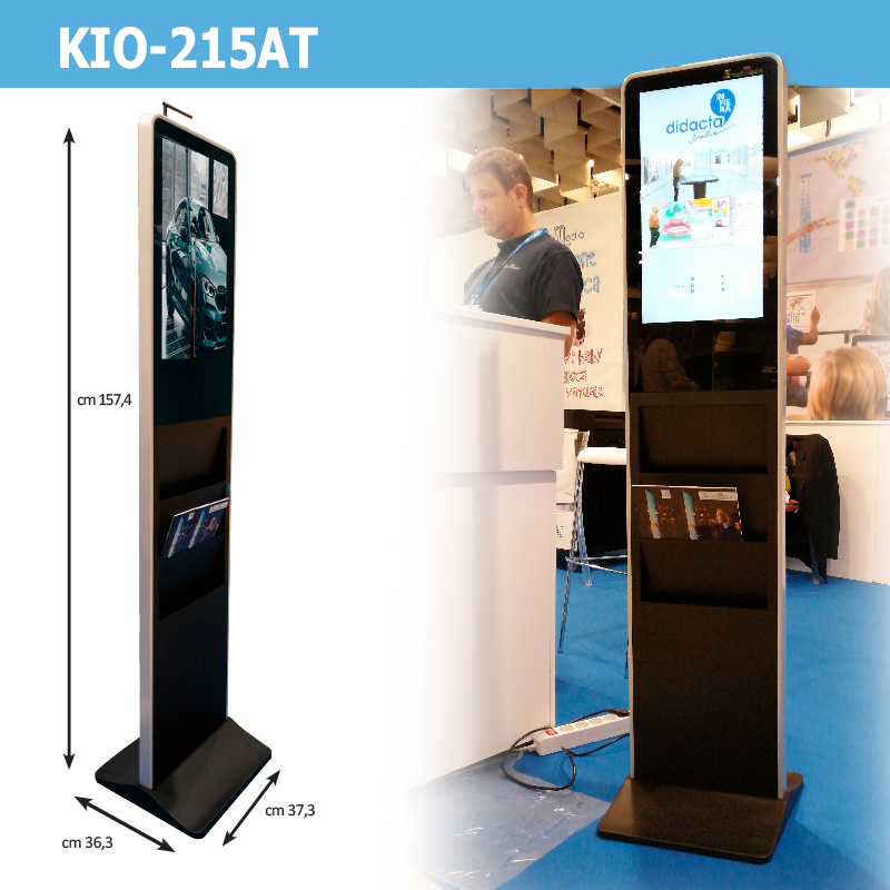 KIO-215AT | TOTEM INTERATTIVO CON TASCHE PORTA BROCHURE